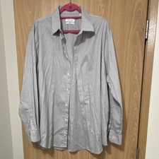Calvin Klein Steel Regular Fit Stretch Wrinkle Free Gray 17.5 34/35