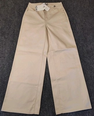 NEW Women's ICHI IHCarolinas Jeans Sandshell Mid Rise Wide Leg Size 26/32