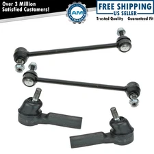 Front Outer Tie Rod End Sway Bar Link Steering Suspension Kit Set 4pc Brand New