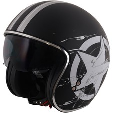 Stealth HS391 Motorcycle Motorbike Open-Face Helmet - Matt Star Rider