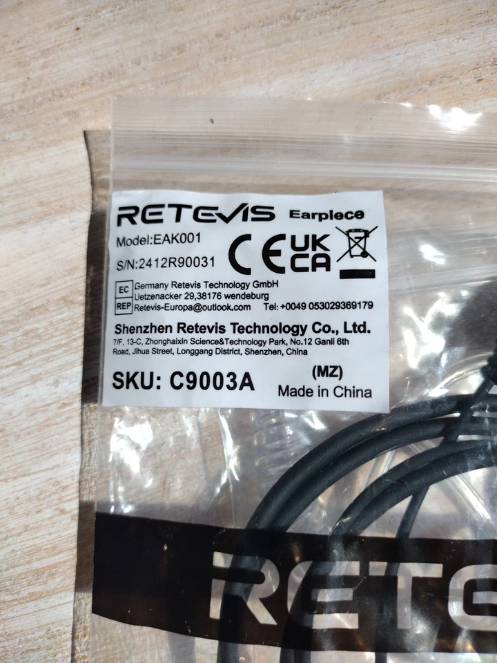 Retevis EAK001 Kenwood 2pin Unversal Covert Acoustic Tube Earpiece - Image 2 of 3