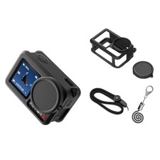 Silicone Protective Case for DJI Action 5 Pro Sports Camera Lens Cap Black Gray