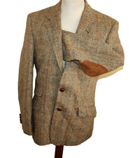 Charles Robertson Harris Tweed Blazer Gr 48 Herren Sakko Jacket  Patches TOP2026
