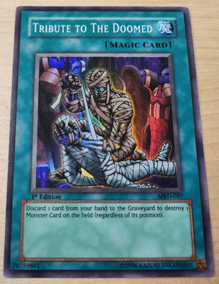 Yu-Gi-Oh! Tribute to the Doomed MRD-057 Super Rare 1st Ed Exactly as Seen
