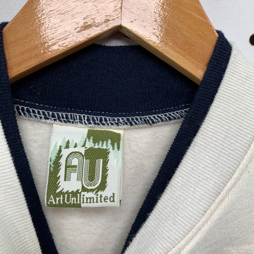 Art Unlimited Light House Fleece Cardigan Sweatshirt Mens M Great Lakes 21x27.5 - Picture 2 of 8