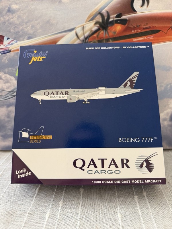 1:400 Gemini Jets Qatar Airways Boeing 777F A7-BFT ‘Interactive Series’
