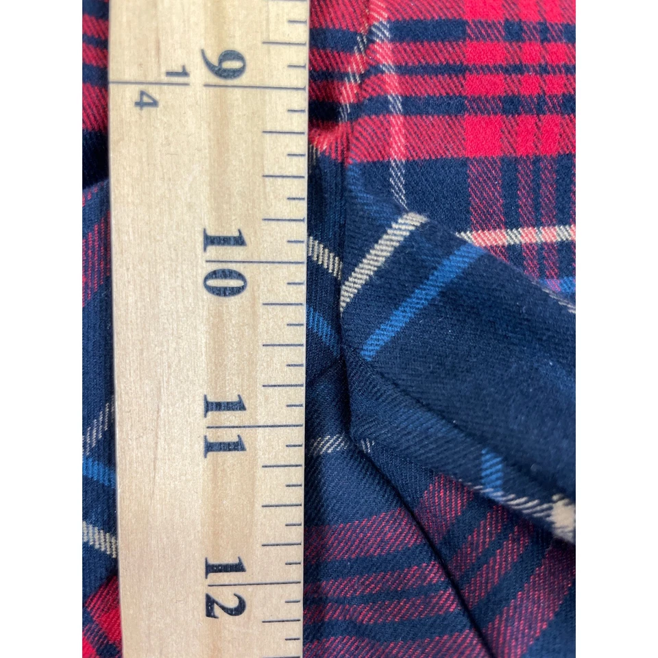 Banana Republic Hayden Pants Women's 12P Red Navy Tartan Plaid Stretch Ankle - Image 3 of 4