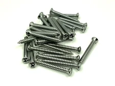 #10 w/ #8 x 1-1/2 phillips oval head chrome interior trim screws 30pcs d