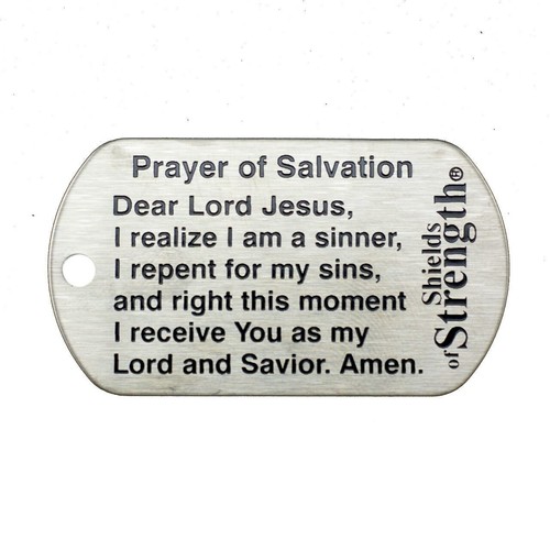 Desert Storm Veteran Dog Tag Necklace-Joshua 1:9 Shields of Strength - Picture 2 of 3