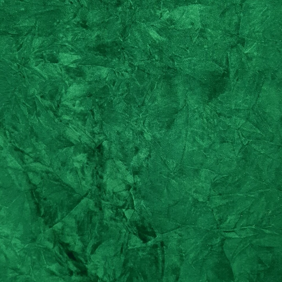 HUNTER GREE CRUSHED VELVET FABRIC | UPHOLSERY TEXTURED VELVET 60" by the yard - Image 2 of 4