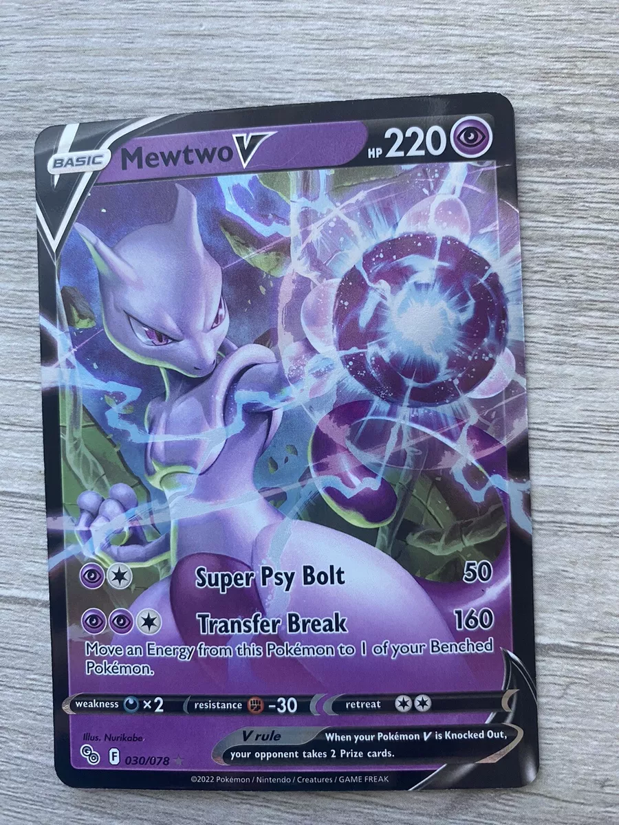 Carta Mewtwo V Original Pokémon Go, Brinquedo Copag Usado 87468717