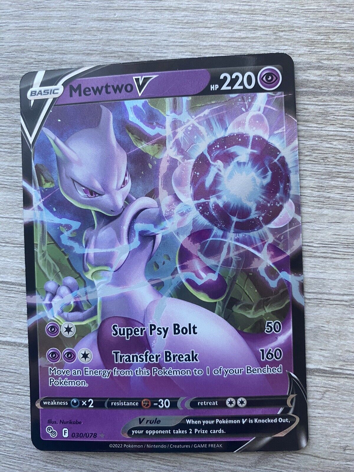 Check the actual price of your Mewtwo V 030/078 Pokemon card