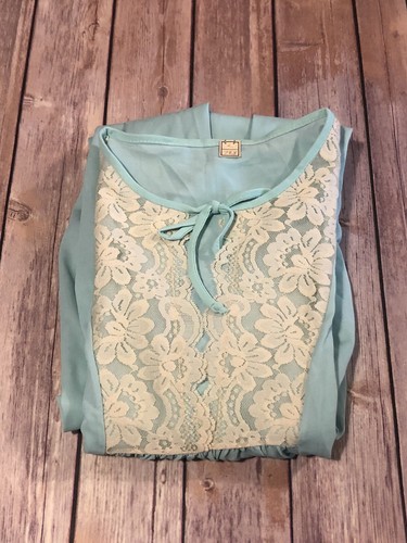VINTAGE PHILMAID Mint Green Long Gown Size Large Nylon - Picture 4 of 23