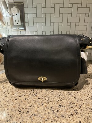 バッグ COACH Vintage Leather Black Shoulder Bag Coach Vintage Legacy Rambler Crossbody Shoulder Bag Satchel 9061