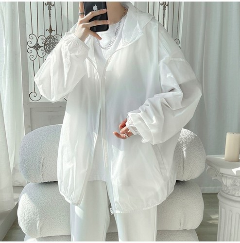 Men's Sun Protection Coat Large size Hooded Windbreaker Top Jackets Thin - Picture 2 of 19
