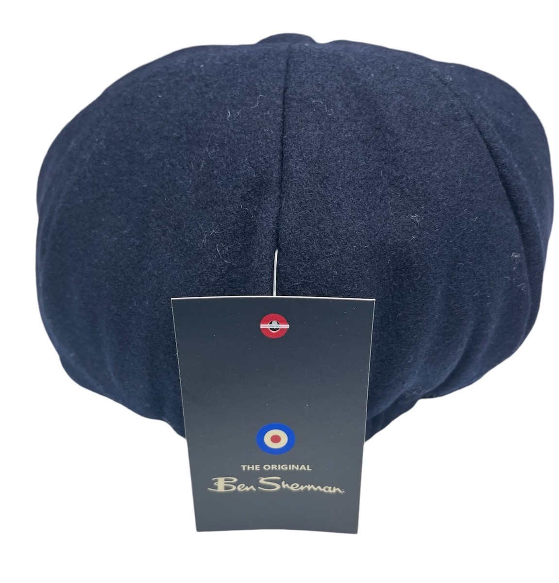 Men's Adults Ben Sherman Herringbone Flat Caps Baker Boy Hats Grey Navy  Blue