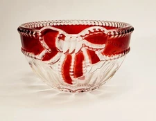 Celebrations By Mikasa CBM Ruby Ribbon 4.75 Inch Crystal Candy Dish