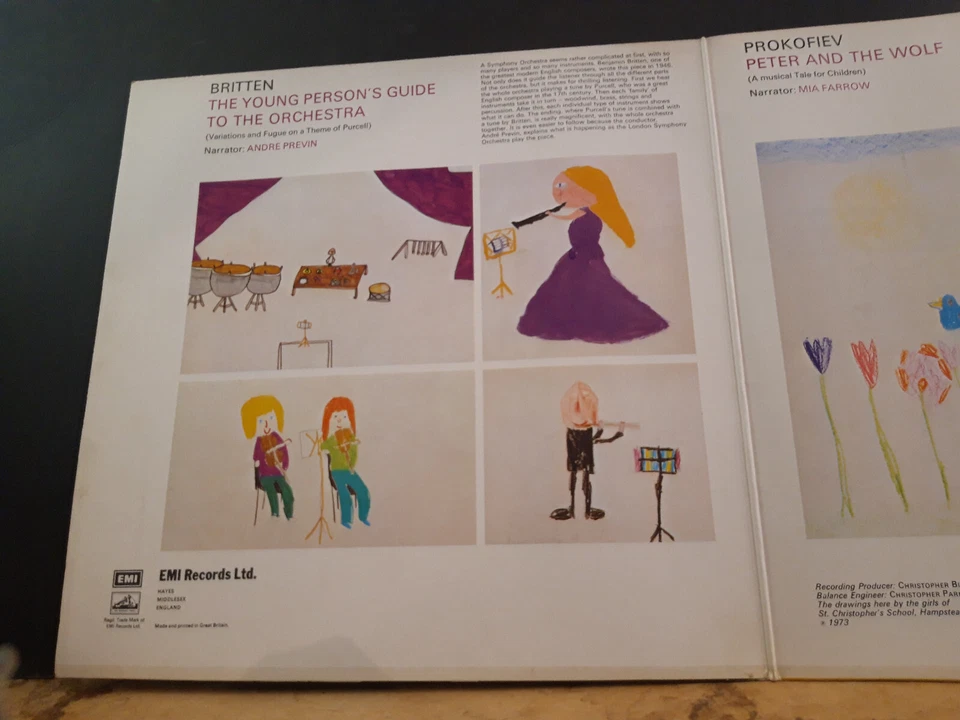 ANDRE PREVIN & LSO WITH MIA FARROW Peter And The Wolf LP 1973 Foto 3 de 4