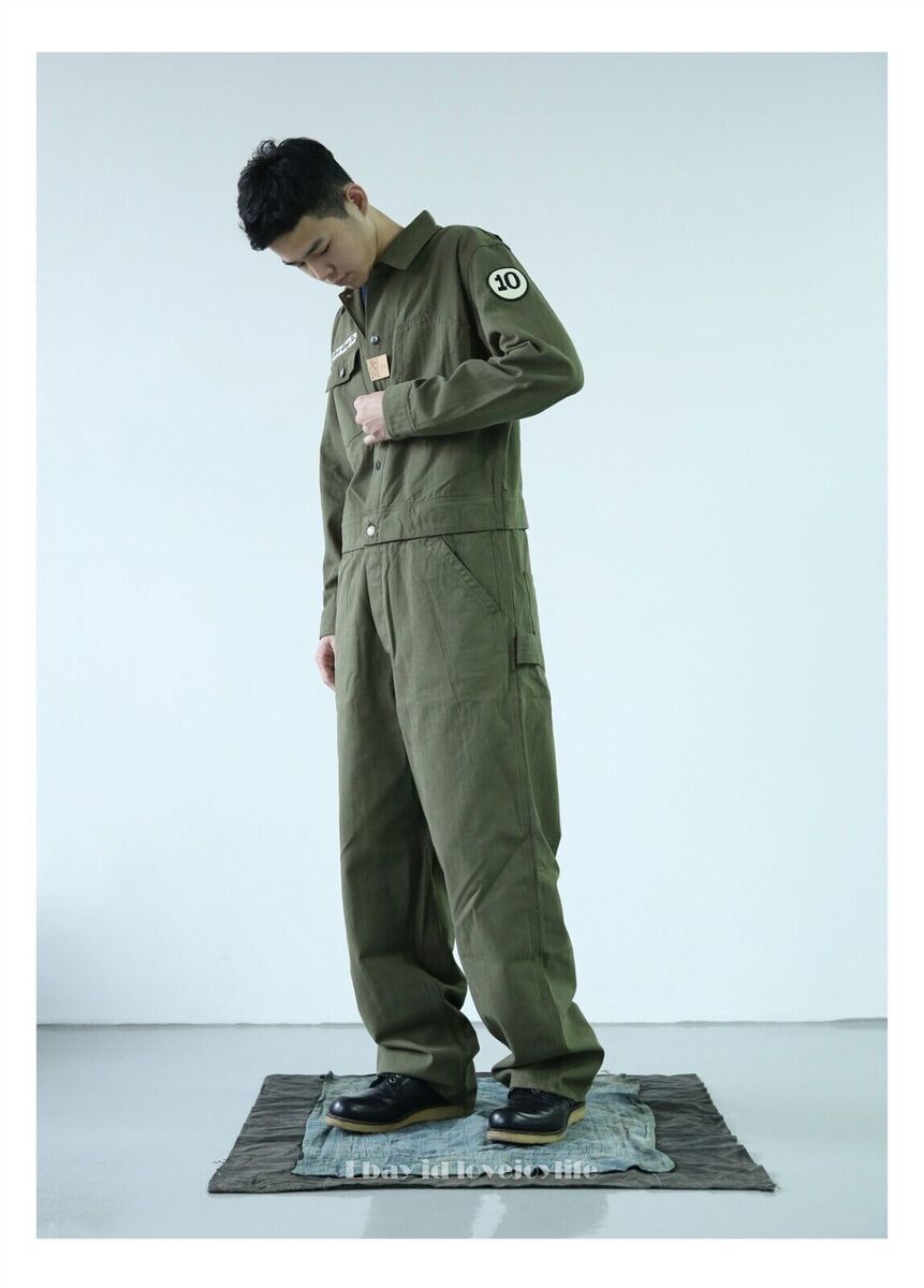 BOB DONG Motorcycle Coveralls Herringbone Long Sleeve BOB DONG Motorcycle Coveralls Herringbone Long Sleeve
