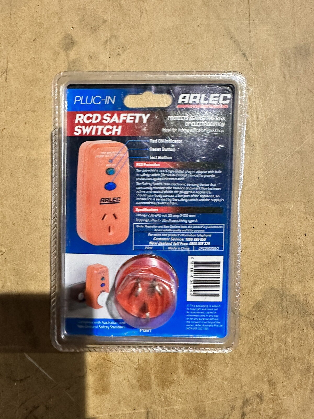 NEW ARLEC Single Outlet Safety Switch PB91 eBay