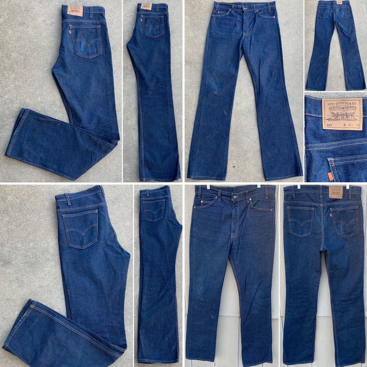 vintage Levis 517 jeans made in USA orange tab W 36 L 36 vintage Levis 517 jeans made in USA orange tab W 36 L 36
