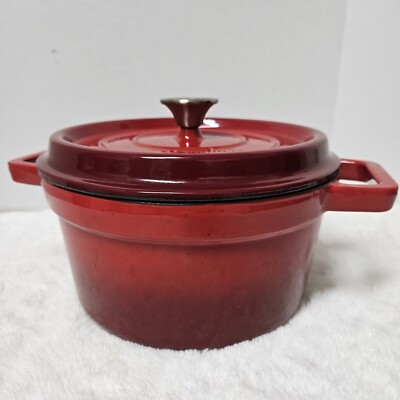 Bruntmor, Enameled Cast Iron Dutch Oven Casserole Dish quart Large Loop  Hand