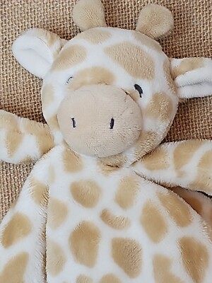 Carter's Giraffe Lovey Security Blanket Minky Fleece Hook & Loop Binky Holder