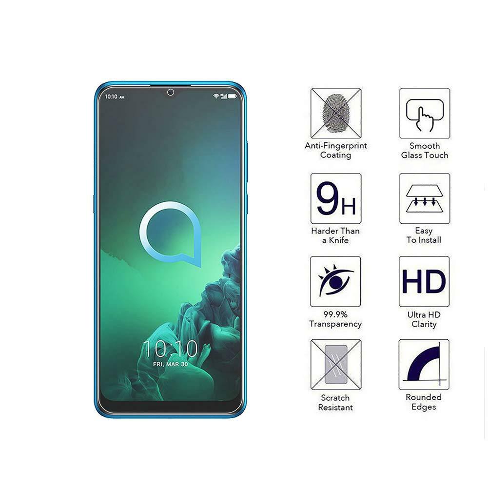 Pack 2 In 1 Per Alcatel 3X 2020 – Custodia In Gel TPU Trasparente + Pellicola In Vetro Temperato 0,3 Mm, Protezione Antiurto