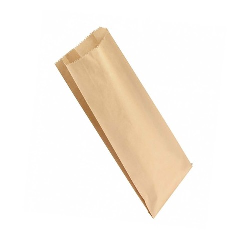 43x21x8cm Geschenk Papier Tüten Papierbeutel Flachbeutel Brot Brötchentüte braun
