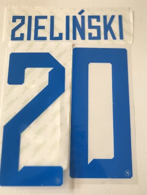 SSC NAPLES NAMESET KIT NAME + NUMBER ZIELINSKI 20 OFFICIAL 18/19 Away
