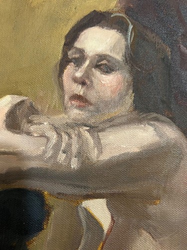 Oil Painting Portrait naked Woman signed by artist Linda Kolar - Picture 6 of 6