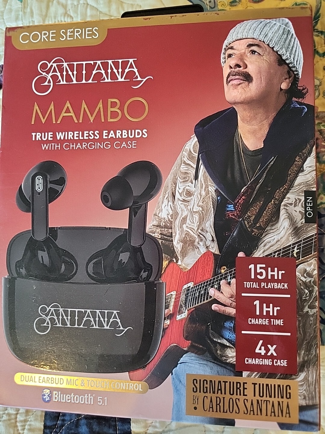 Wireless Bluetooth Earbuds With Charging Case. Mambo by Carlos Santana