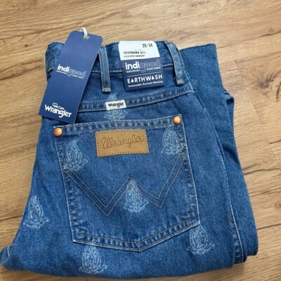 Nwt Women's Wrangler Westward 626 Paisley Print Jeans Size 25x34 New