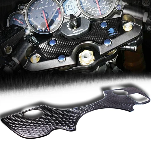 Handle Yoke Cover Perforated Black Sticker Pad 08-20 Busa GSX-1300R GSXR 1300 - Picture 5 of 5
