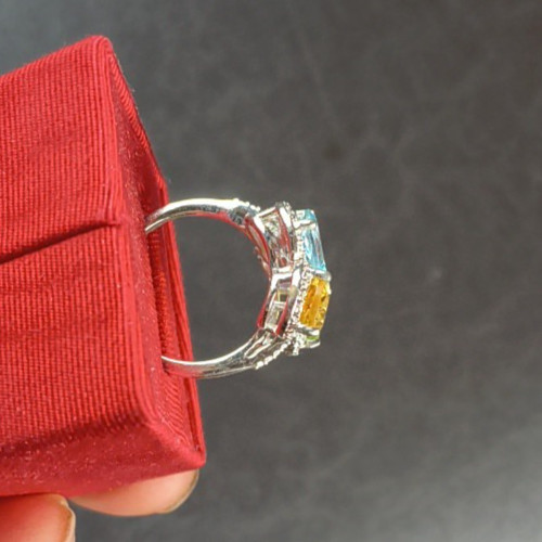 Chuck Clemency STS Multicolor Multi Stone Sterlin… - image 7