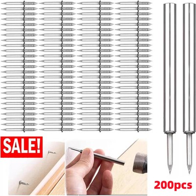 200x Double-Head Skirting Thread Seamless Nail,Double-Headed Without Marks Nails