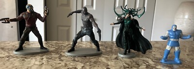 Lot Of 4 Disney Marvel PVC Cake Toppers Hela Destroyer Guardians Galaxy Darkseid