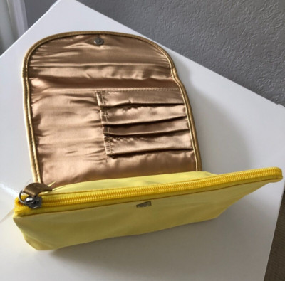 NORDSTROM COSMETIC MAKEUP BAG MAKEUP BRUSH CASE YELLOW ~ BRAND NEW