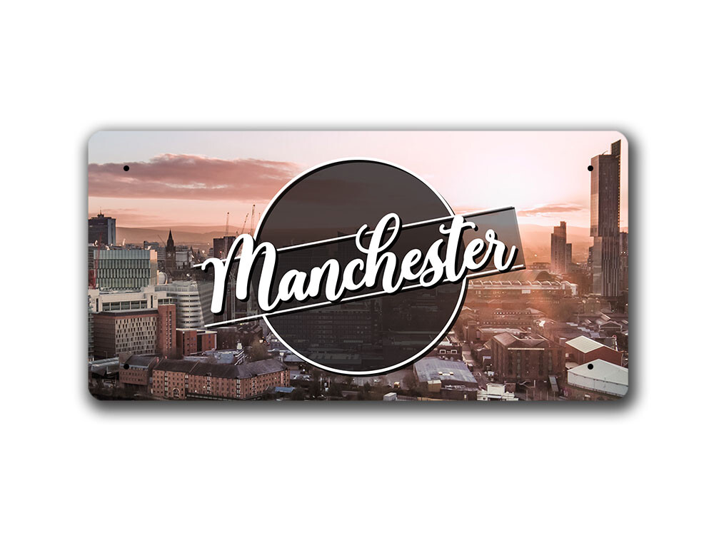 Manchester Landscape - England - Metal Sign