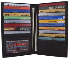 Swiss Marshall RFID Blocking Bifold Leather Wallet For Men & Women