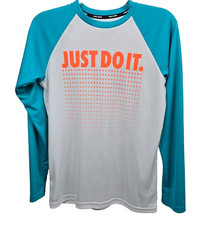 Nike Youth Dri-Fit UPF40 Multicolor Long Sleeve Swim Shirt Sz XL