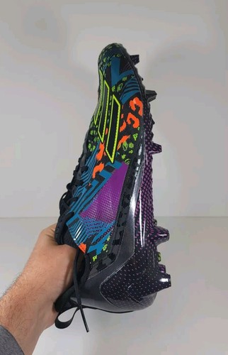 New Adidas Adizero 12.0 Mismatch Football Cleats Black/Multi IG9569 Mens Size 14 - Picture 6 of 12