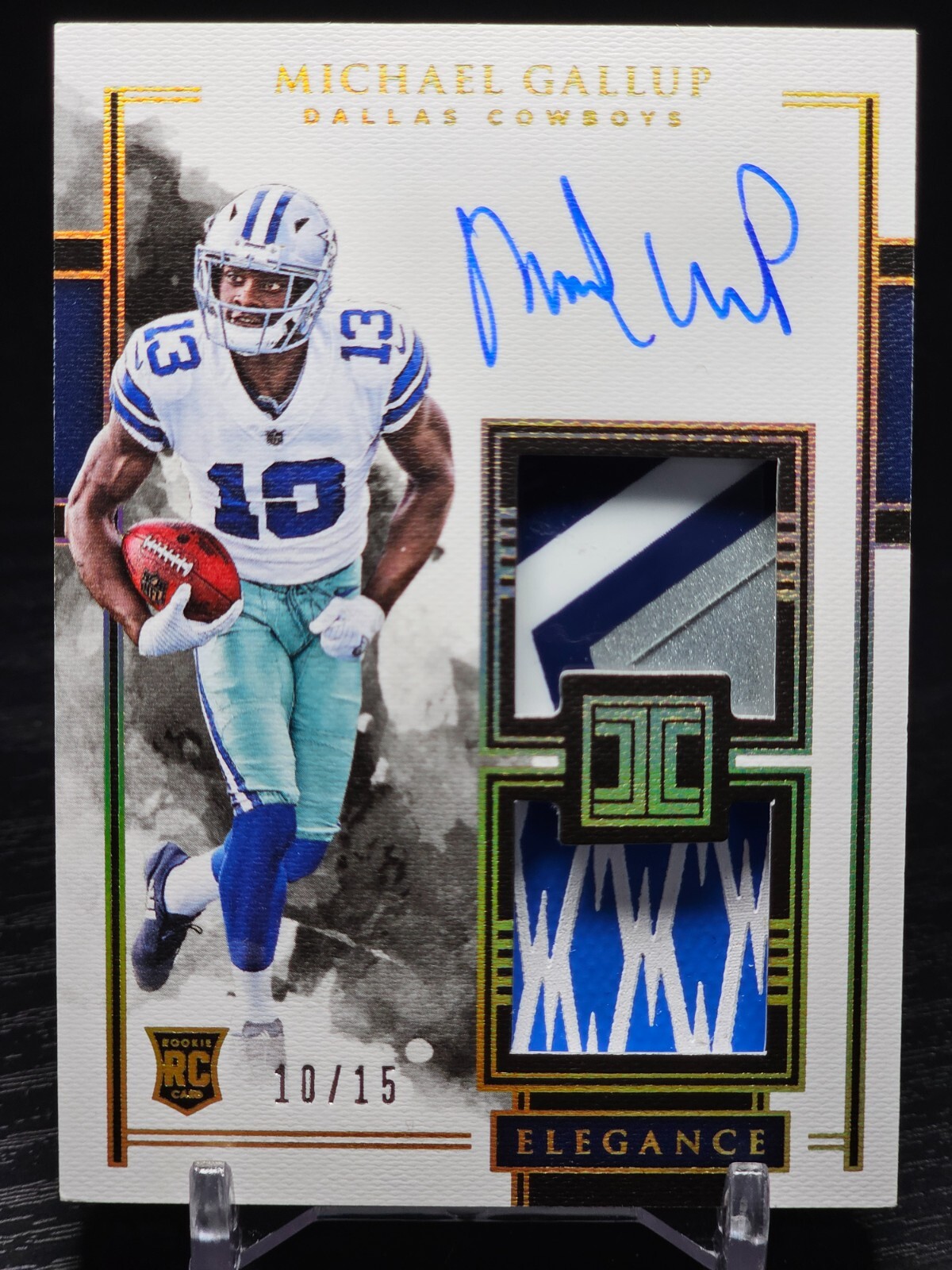 Michael Gallup Panini Impeccable #129 Helmet/Glove-Autograph