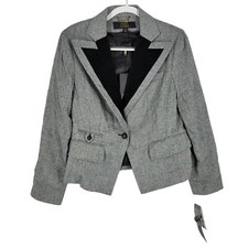 ABS Allen Schwartz Single Button Gray and Bla...