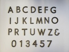 Metal Letters and Numbers 1 1/8 inch Straight Font price per letter 