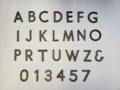 Metal Letters and Numbers 1 1/8 inch Straight Font price per letter*