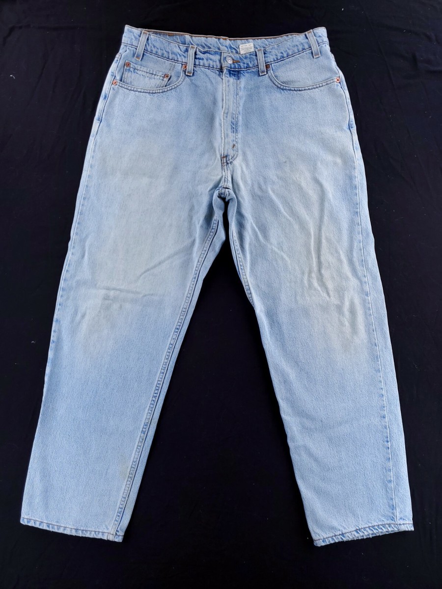 Vintage Levis 550 Relaxed Fit Straight Leg Light Wash Blue Jeans