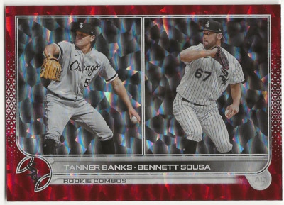 2022 Topps Updated Red Foil Rookie Combos Tanner Banks Bennett Sousa /199 #US146