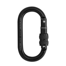 Fusion FP-9104 Ovatti Oval Screw Lock Carabiner, Black