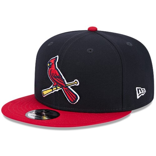New Era St. Louis Cardinals Snapback Hat MLB Navy Red 2 tone Alternate 2 Cap - Picture 2 of 8